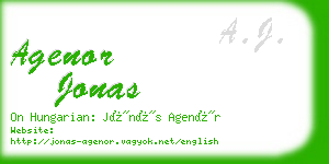 agenor jonas business card